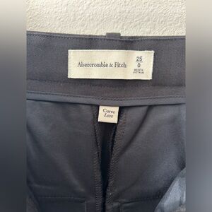 Abercrombie & Fitch Sloane Trouser Pant Curve Love 25/0 Regular - Black